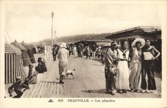 POSTAL Deauville de la VENDIMIA las mujeres de los tableros