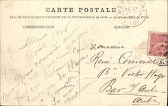 POSTAL Deauville de la VENDIMIA en la caminata de la playa de los chalets vista hermosa