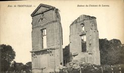 VINTAGE POSTCARD Env de Trouville Ruins of the Castle of Lassay
