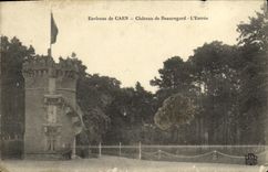 VINTAGE POSTCARD Surroundings of Caen Castle of Beauregard L Entered