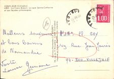 MODERN CARD Honfleur the Old Basin the quay Sainte picturesque Catherine and her Frontages