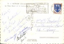 MODERN CARD Honfleur the Old Basin of Lieutenancy Boats