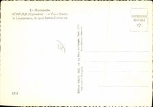 MODERN CARD Honfleur the Old Basin Lieutenancy the quay Sainte Catherine Bateau