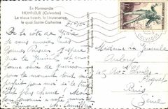 MODERN CARD Honfleur the Old Basin Lieutenancy the qual Sainte Catherine Bateau