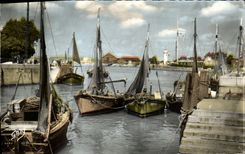 MODERN CARD Honfleur the Port Boats
