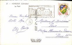 MODERN CARD Honfleur the Port Boats