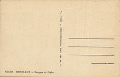 VINTAGE POSTCARD Honfleur Small fishing boats Boats