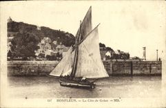 VINTAGE POSTCARD Honfleur the Dimension of Grace Boat