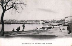 CPA Honfleur La Toilette des Barques