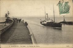 CPA Honfleur La Jetee Le Bateau du Havre
