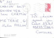 POSTAL MODERNA vuelta de Honfleur del pecado