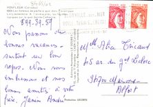 POSTAL MODERNA Honfleur los barcos del pecado Sainte tiene muelle en L antes de la lugartenencia portuaria Quay Catherine