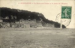VINTAGE POSTCARD Honfleur the Carnot Boulevard and the headlight of L Old people s home