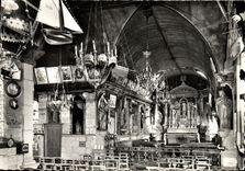 POSTAL MODERNA interior de Honfleur Notre Dame de la camara acorazada