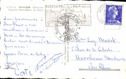 Camara acorazada Notre Dame de Grace de Honfleur de la POSTAL de la VENDIMIA