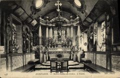 Camara acorazada Notre Dame de Grace L puente de Honfleur de la POSTAL de la VENDIMIA del horno