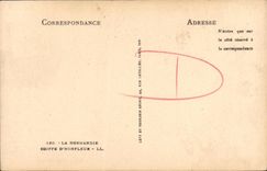 La POSTAL Honfleur de la VENDIMIA capsula el traje del folklore