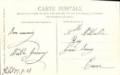 Traje del folklore de Honfleur Normandia de la POSTAL de la VENDIMIA