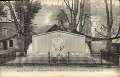 Monumento de la guerra de Honfleur de la POSTAL de la VENDIMIA de la gran guerra de Militaria