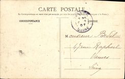 POSTAL Honfleur de la VENDIMIA la mujer de la tormenta