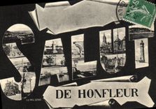 POSTAL Honfleur de la VENDIMIA hola