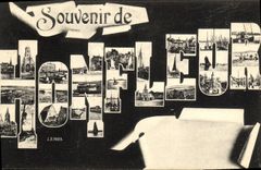 Recuerdo de Honfleur de la POSTAL de la VENDIMIA