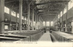 CPA Honfleur Interieur de L Eglise Sainte Catherine