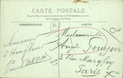 Puerta de Honfleur de la POSTAL de la VENDIMIA de L iglesia Sainte Catherine