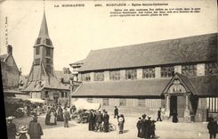 Iglesia Sainte Catherine de Honfleur de la POSTAL de la VENDIMIA