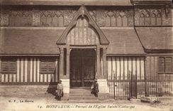 CPA Honfleur Portail de L Eglise Saint Catherine