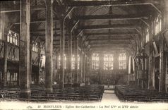 Iglesia Saint Catherine de Honfleur de la POSTAL de la VENDIMIA