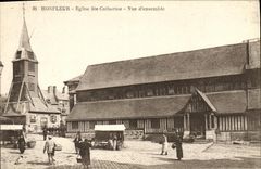 CPA Honfleur L Eglise Saint Catherine Vue d ensemble marche