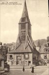 Campanario de una iglesia de Honfleur de la POSTAL de la VENDIMIA de L iglesia co  Catherine