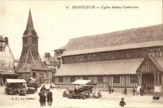 Iglesia Saint Catherine Marche de Honfleur de la POSTAL de la VENDIMIA