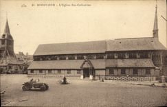 CPA Honfleur Eglise Saint Catherine Automobile