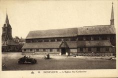 CPA Honfleur Eglise Saint Catherine Automobile