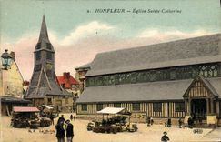 CPA Honfleur L Eglise Sainte Catherine Marche