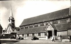 CPM Honfleur L Eglise Clocher Sainte Catherine Automobile