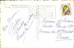 POSTAL Honfleur de la VENDIMIA el lugar Sainte Catherine Marche