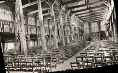 POSTAL MODERNA Honfleur interior de L iglesia Sainte Catherine