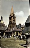 POSTAL MODERNA Honfleur la campana torre de la iglesia Sainte Catherine