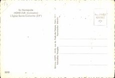 Iglesia Sainte Catherine Marche de Honfleur de la POSTAL de la VENDIMIA