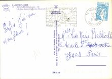 POSTAL MODERNA de Honfleur de la iglesia illuminee de Catherine Sainte