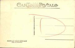 Museo de Honfleur de la POSTAL de la VENDIMIA del viejo hombre en Tisserand