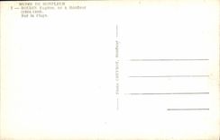 POSTAL Honfleur Boudin Eugene de la VENDIMIA en la playa