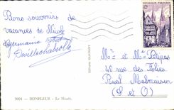 POSTAL MODERNA Honfleur los barcos del museo