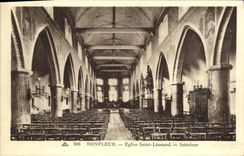 CPA Honfleur L Eglise St Leonard interieur
