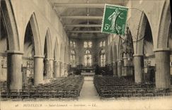 POSTAL Honfleur L iglesia Leonard interior santo de la VENDIMIA