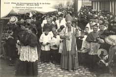 CPA Honfleur Fetes du couronnemetn de ND de Gradce 19 juin 1913 Le depart pour le Coteau de Grace TOP