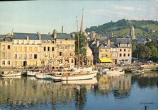 POSTAL MODERNA opinion de Honfleur sobre el lavabo viejo el feastday de los marineros